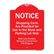 Signmission Shopping Carts Are Provided For Use In Store And Parking Lot Aluminum Sign, 24" x 18", RW-1824-9943 A-DES-RW-1824-9943 - alternate 1